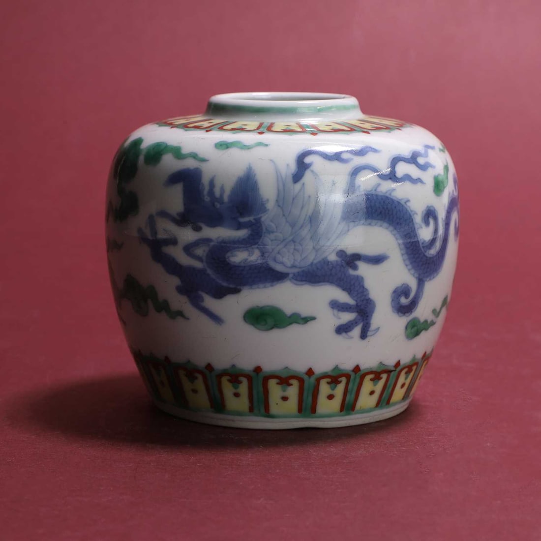 A Chinese doucai porcelain jar of ovoid form (1 of 12)