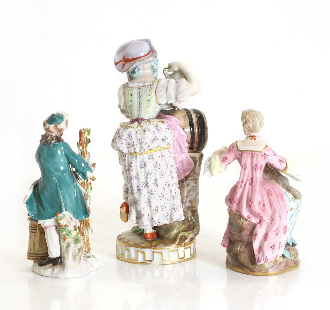 Three porcelain Meissen figures Late 19th century / early 20th century - 2