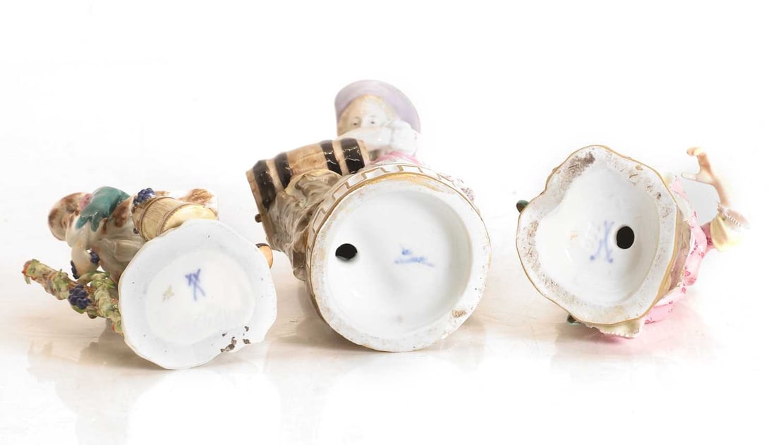 Three porcelain Meissen figures Late 19th century / early 20th century - 3