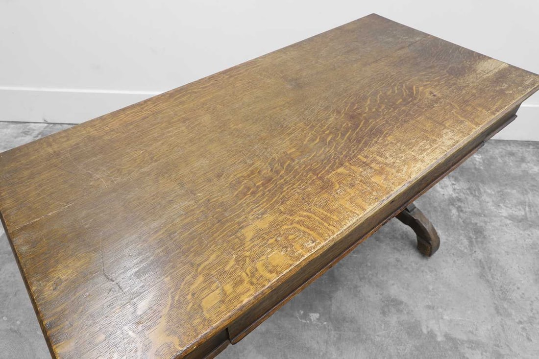 A Gothic Revival library table - 2