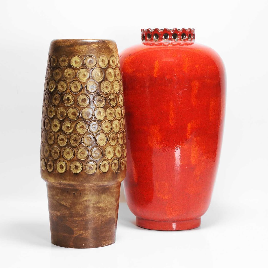 Ceramano Pottery Two 'Fat Lava' vases - 3