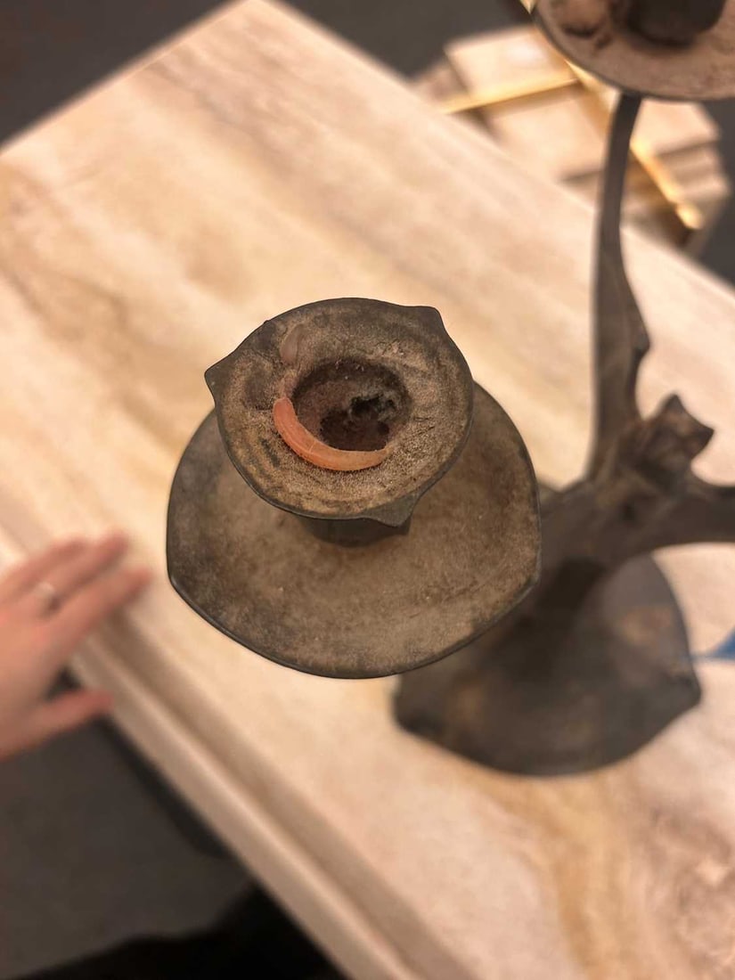 A Kayserzinn 'Bats' girandole 20th century - 5