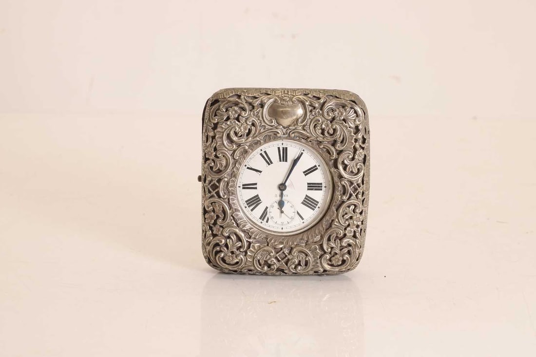 A silver cased silver plated pocket watch (1 of 3)