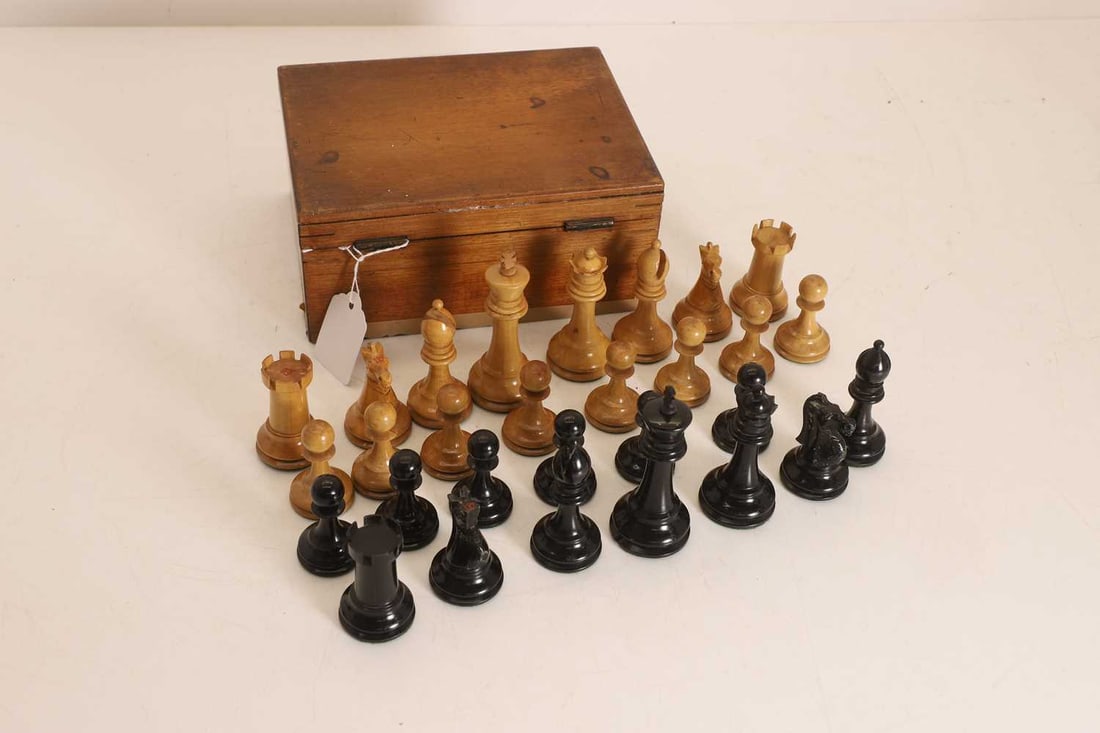 A Jacques Cook Staunton part chess set Early 20th century - 2