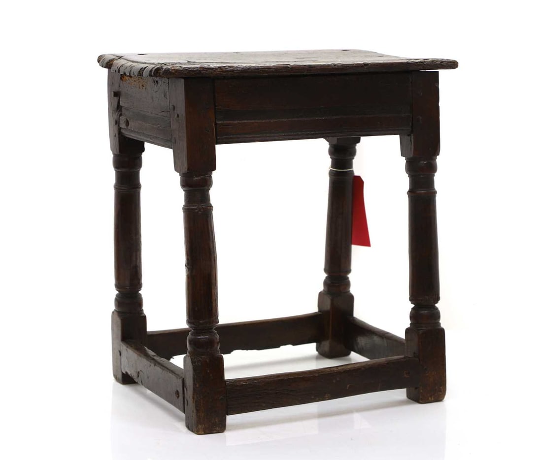 An oak joint stool Late 17th to early 18th century - 2
