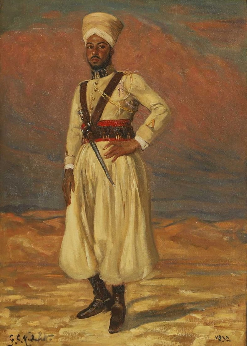 Georges Claude Michelet (French, 1873-1946), Portrait of a Spahi, (1 of 4)