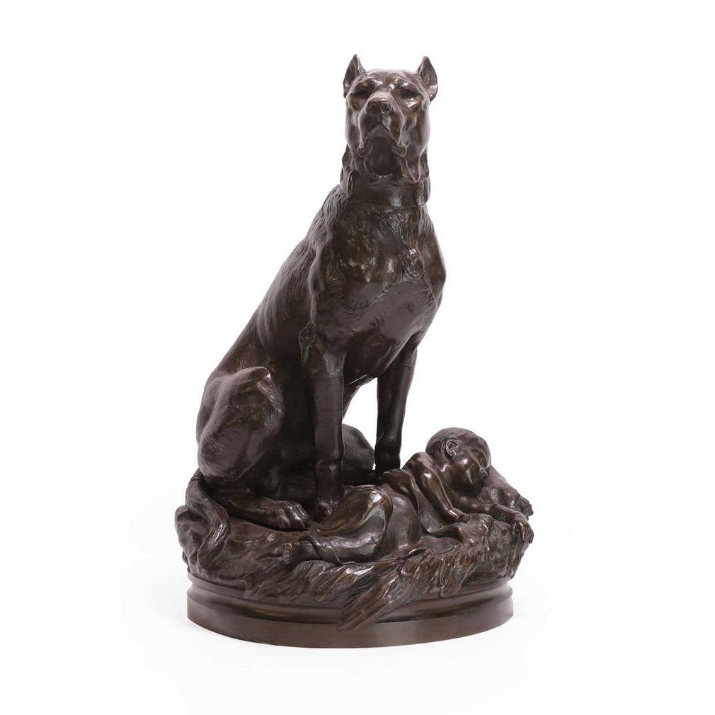 Hippolyte Peyrol (French, 1856-1929), 'Protection', circa 1890, (1 of 5)