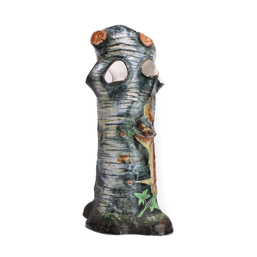 A Nimy majolica pottery stick stand, 20th century, Belgian, (1 of 3)