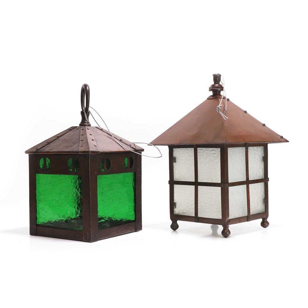 Two Arts and Crafts copper lanterns, late 19th century, (1 of 2)