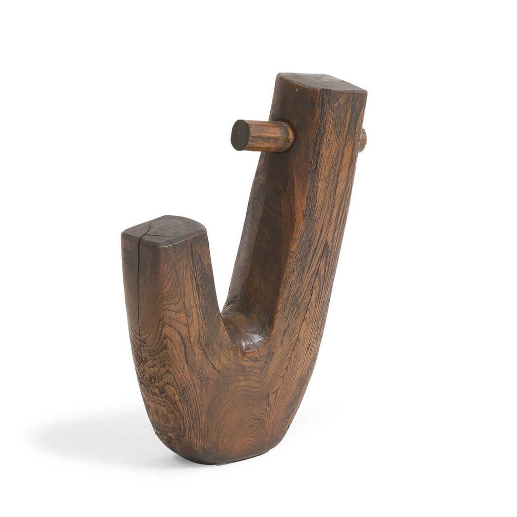 A keyaki kettle hook, second half of the 19th century, Japanese, (1 of 3)