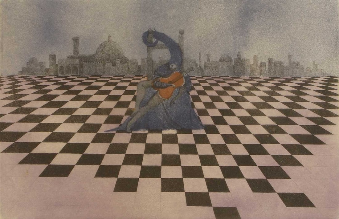 Fernando Péreznieto (Mexican, 1938-2001) 'The Musician' (1 of 5)