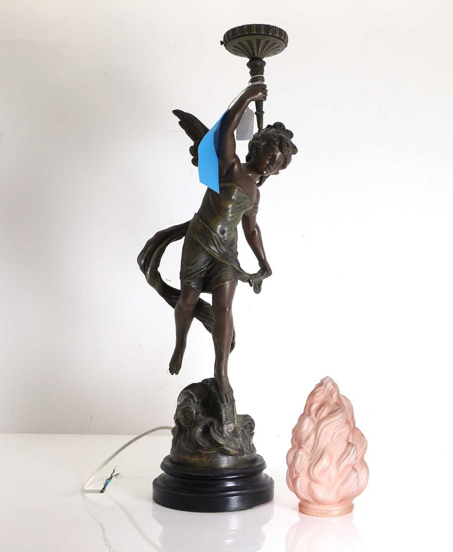 A spelter lamp 20th century (1 of 1)