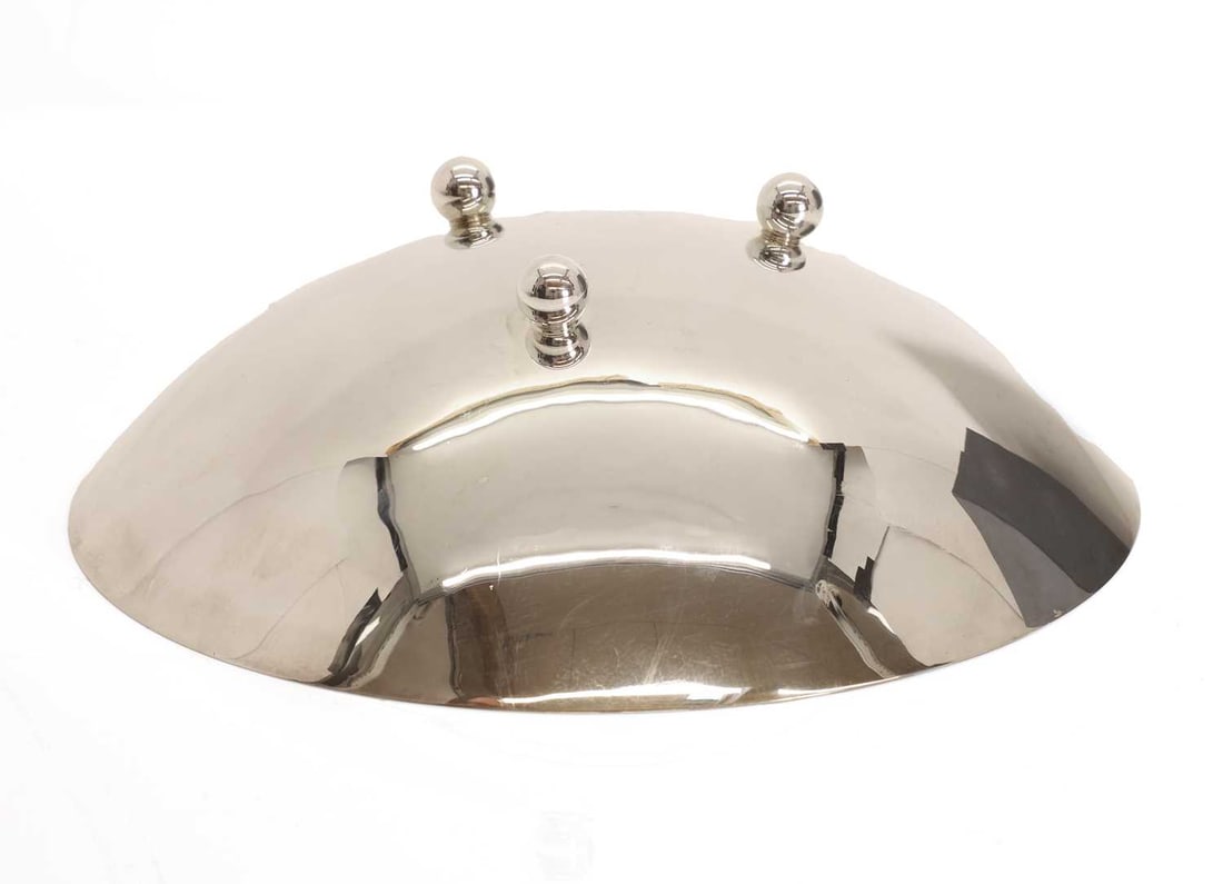 A modern silver bowl, - 2