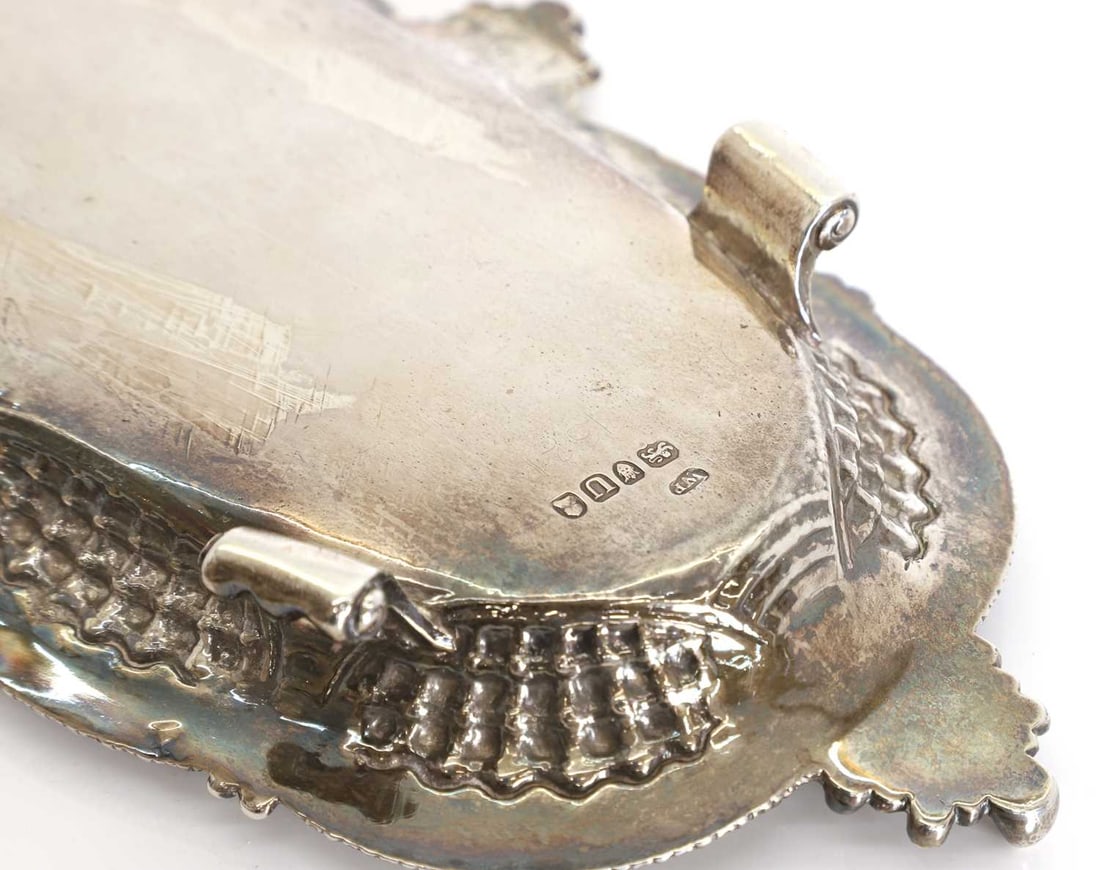 A George III silver snuffer tray, - 3