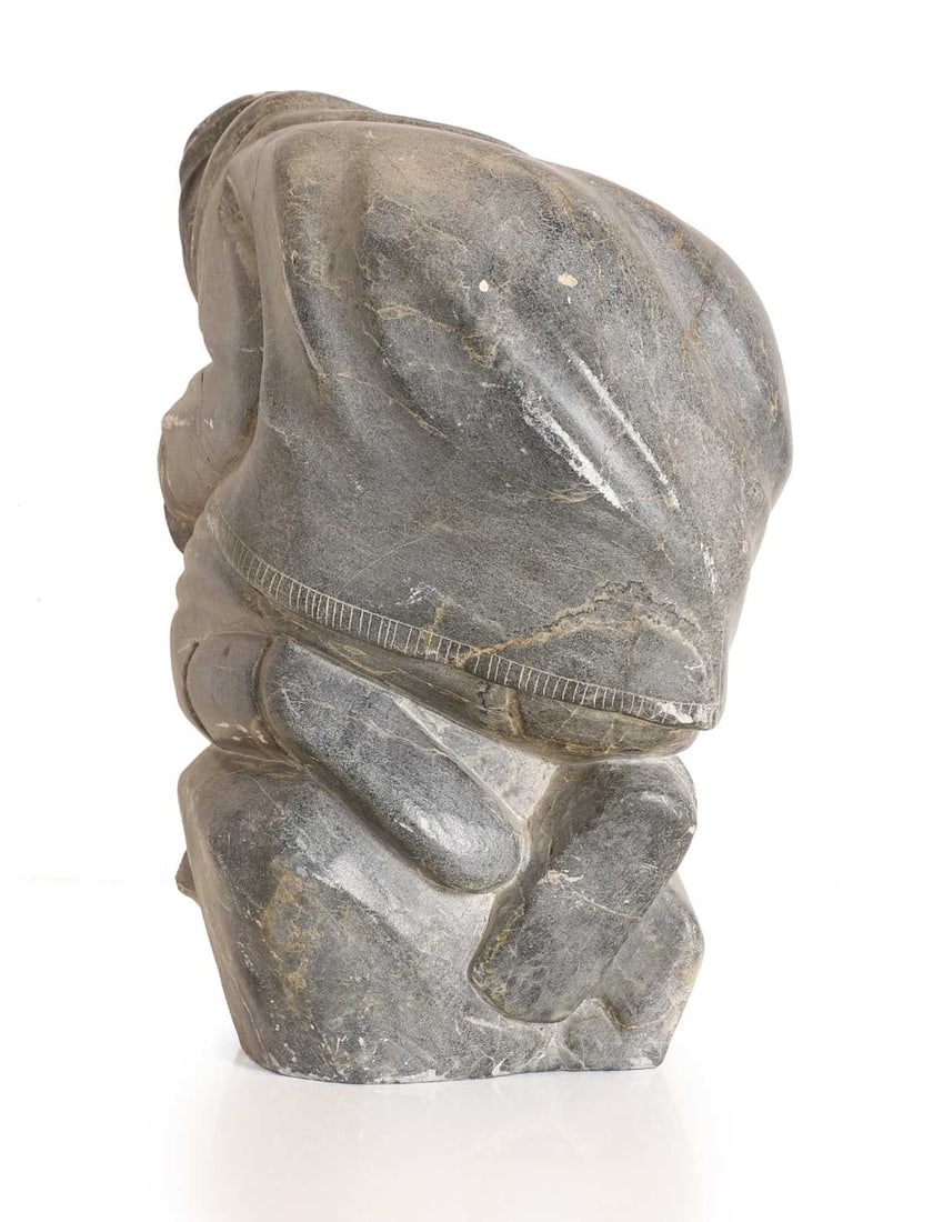 An Inuit carved serpentine figure, First half 20th century, Canadian - 2