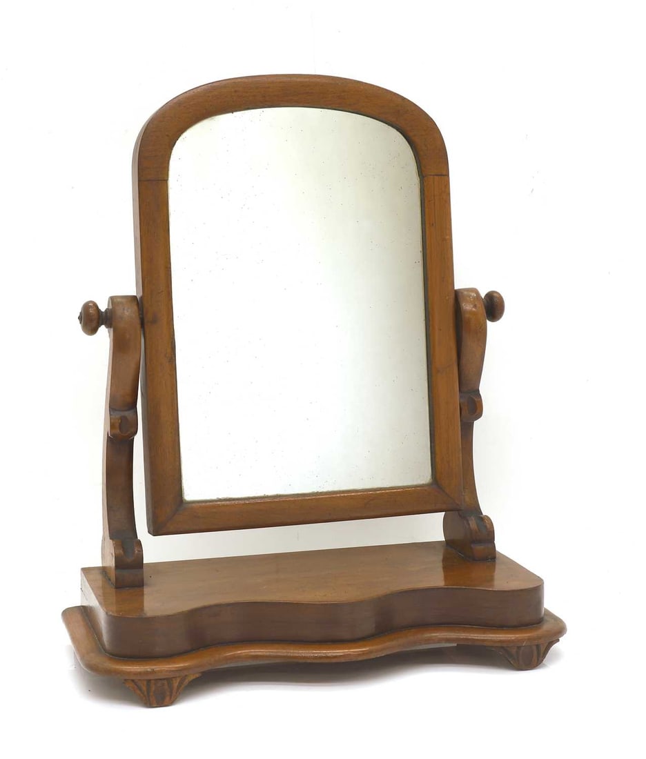A mahogany dressing mirror, 20th century (1 of 2)