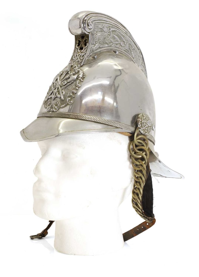 A plated Merryweather fireman's helmet, Early 20th century, - 2