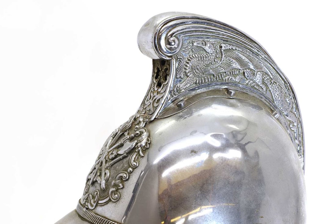 A plated Merryweather fireman's helmet, Early 20th century, - 6