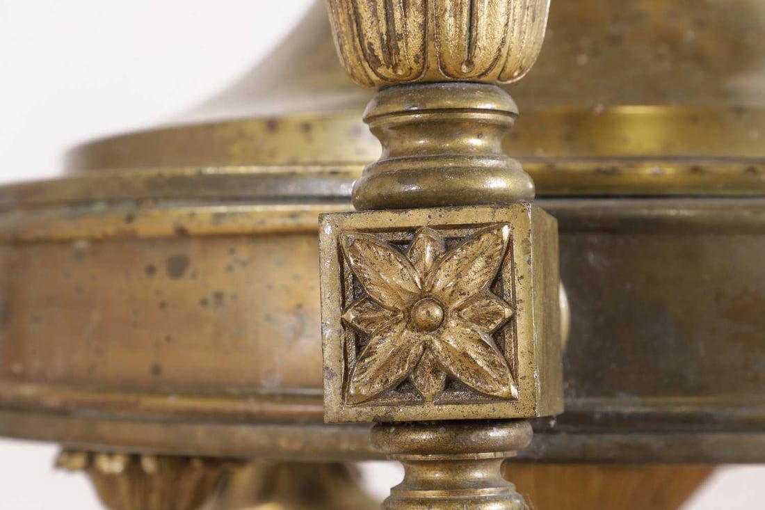 A pair of large Louis XVI-style gilt-brass lanterns, Late 19th/early 20th century, - 4