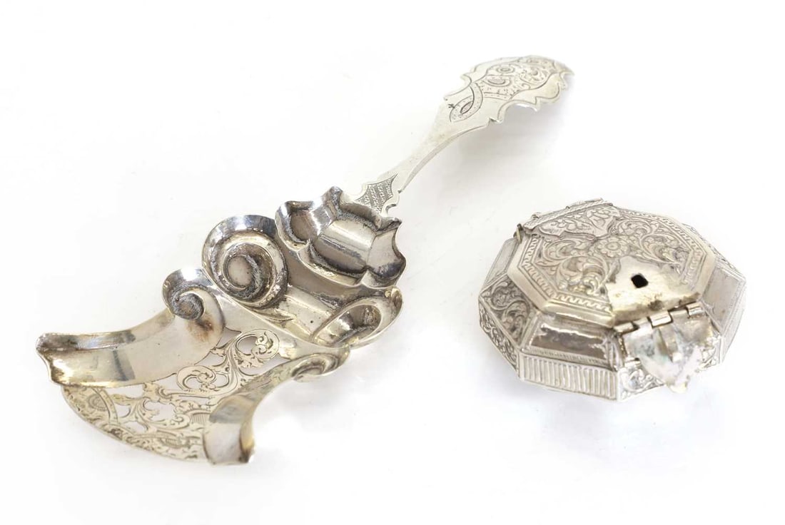 A Peranakan silver betel nut box, Circa 1900 (1 of 3)