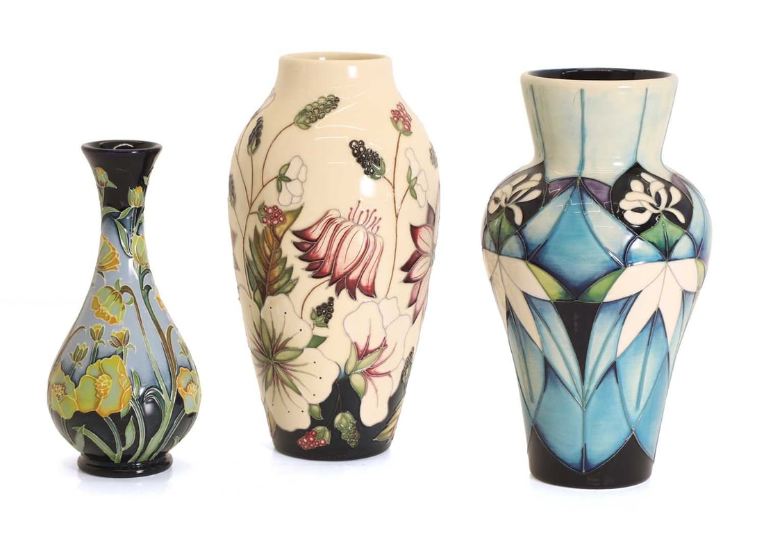 A collection of three Moorcroft vases, 21th century, (1 of 3)