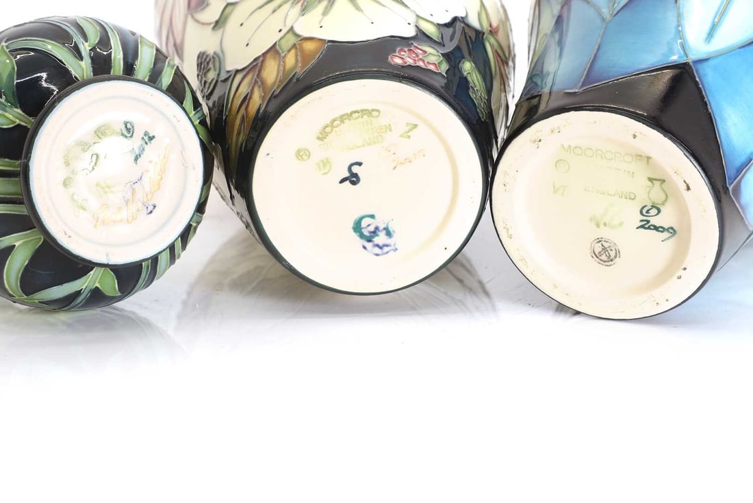 A collection of three Moorcroft vases, 21th century, - 3