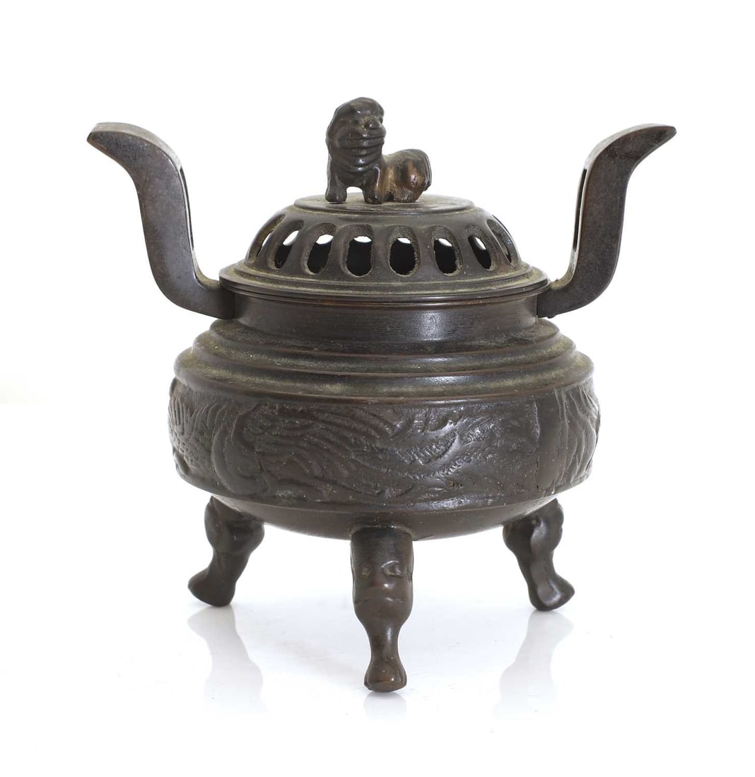 A Chinese incense burner, 20th century, (1 of 2)