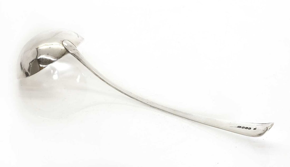 A Georgian silver ladle - 3