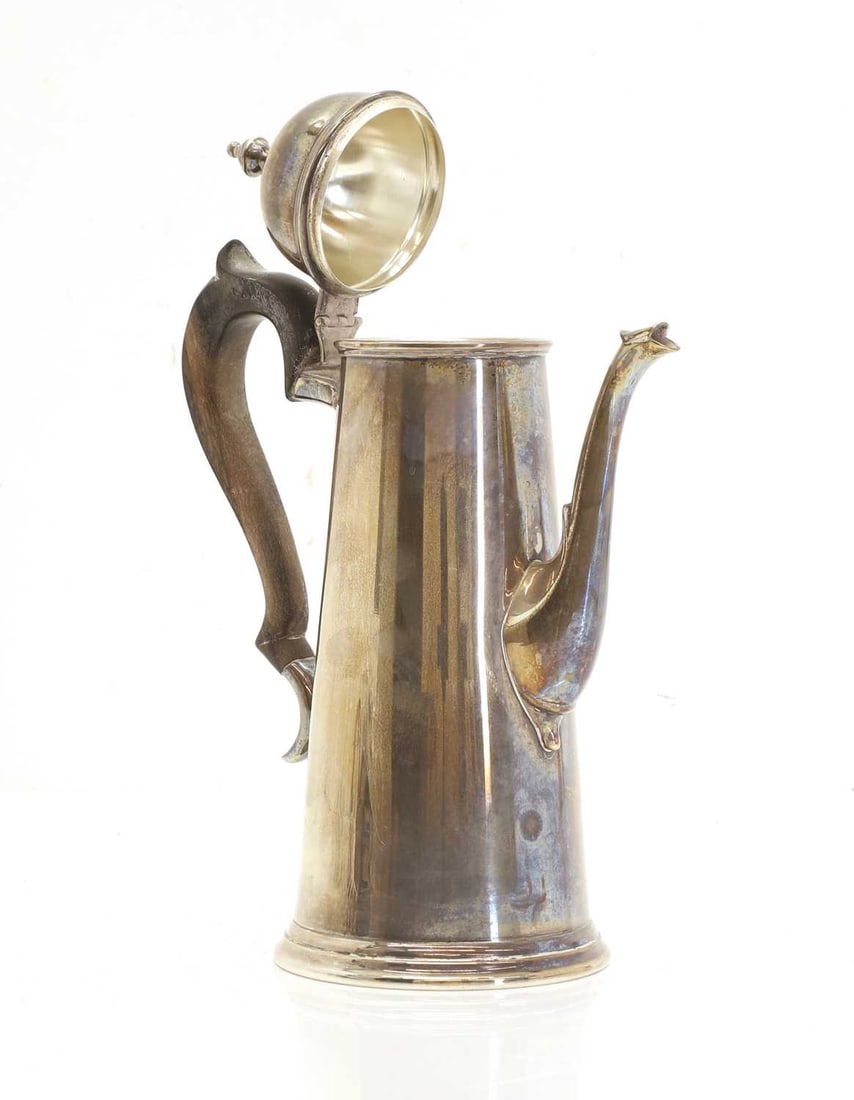 An American sterling silver 'George I Period' style coffee pot, - 2