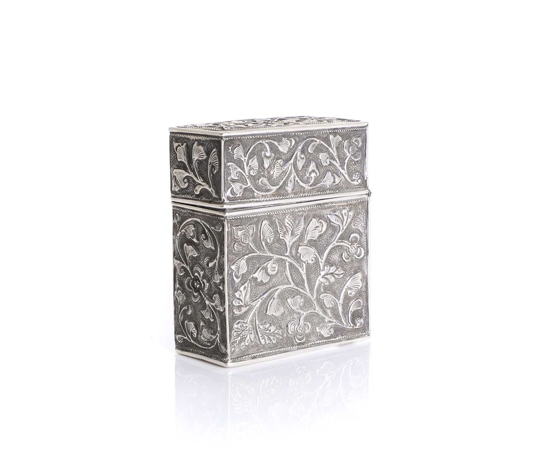 A silver lined Chinese card case, (1 of 1)