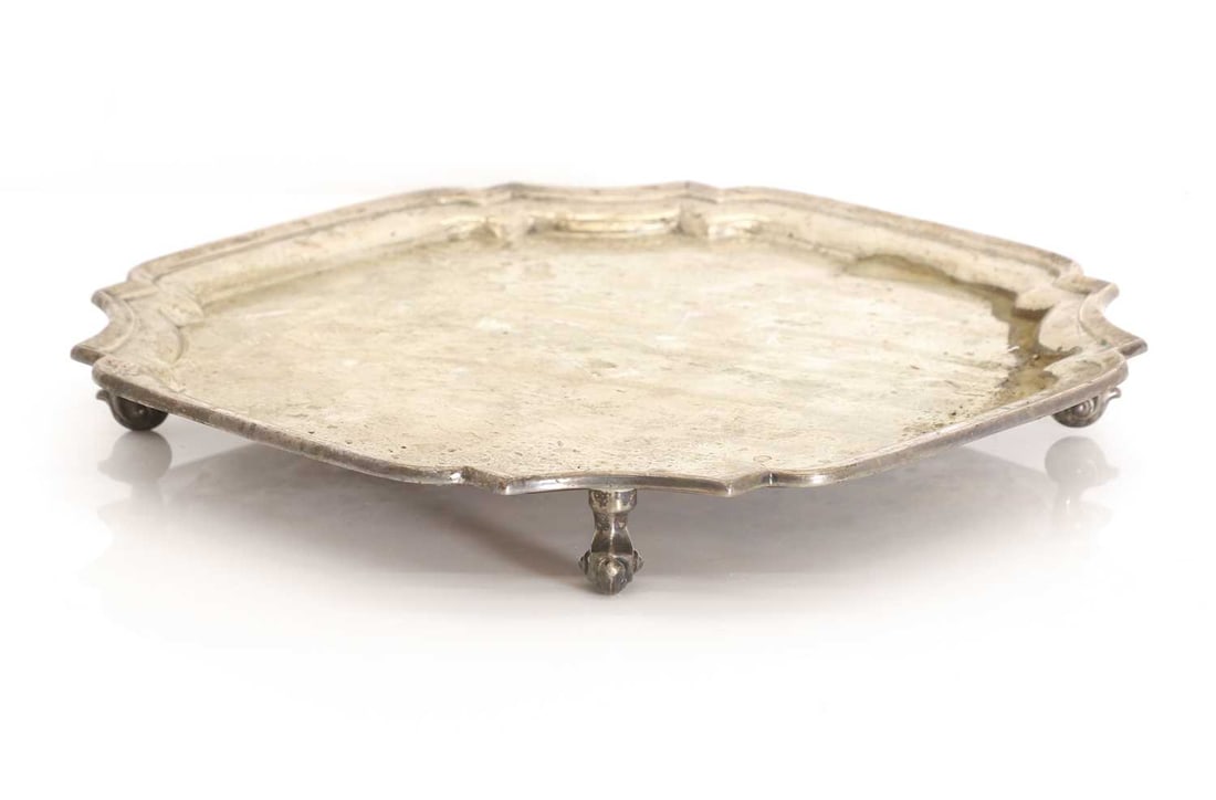 A silver salver, (1 of 3)