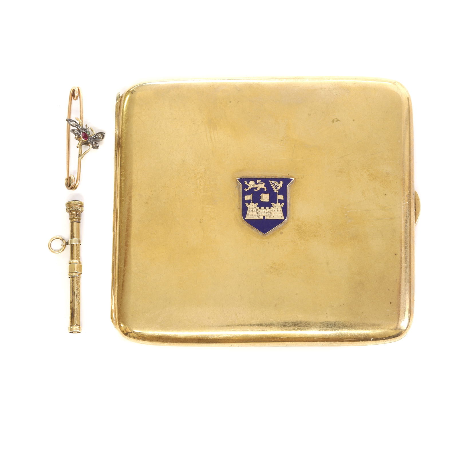 A 9ct gold cigarette case, (1 of 3)