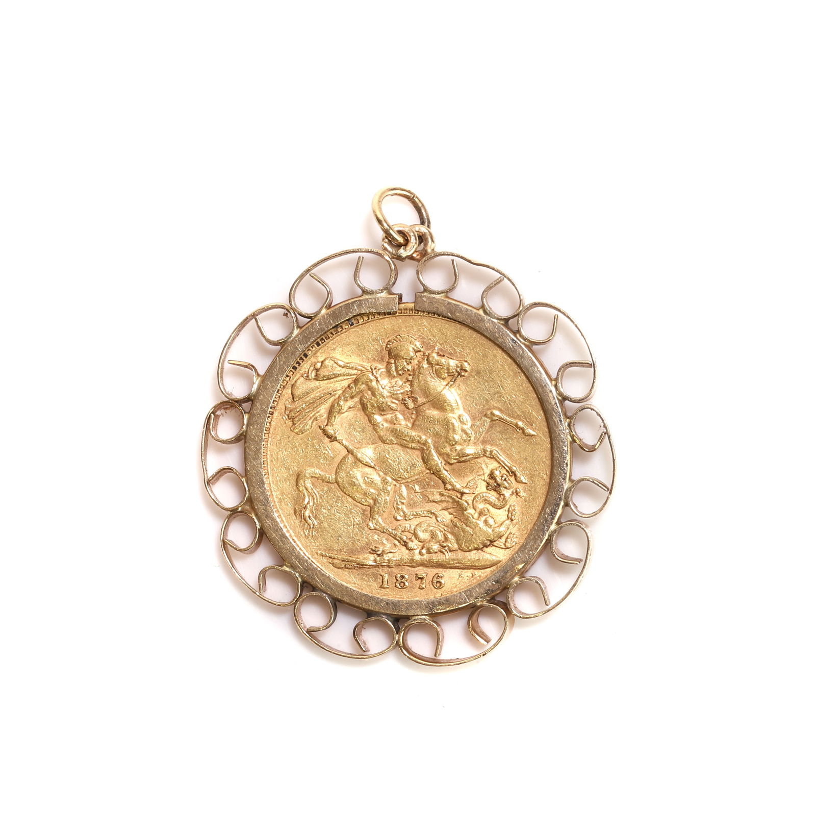 A full sovereign coin pendant, (1 of 2)