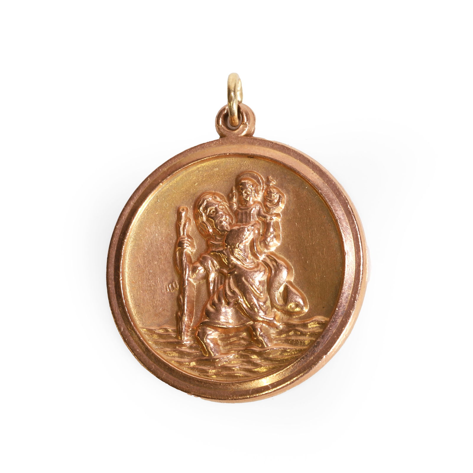 A 9ct gold St. Christopher pendant, (1 of 1)