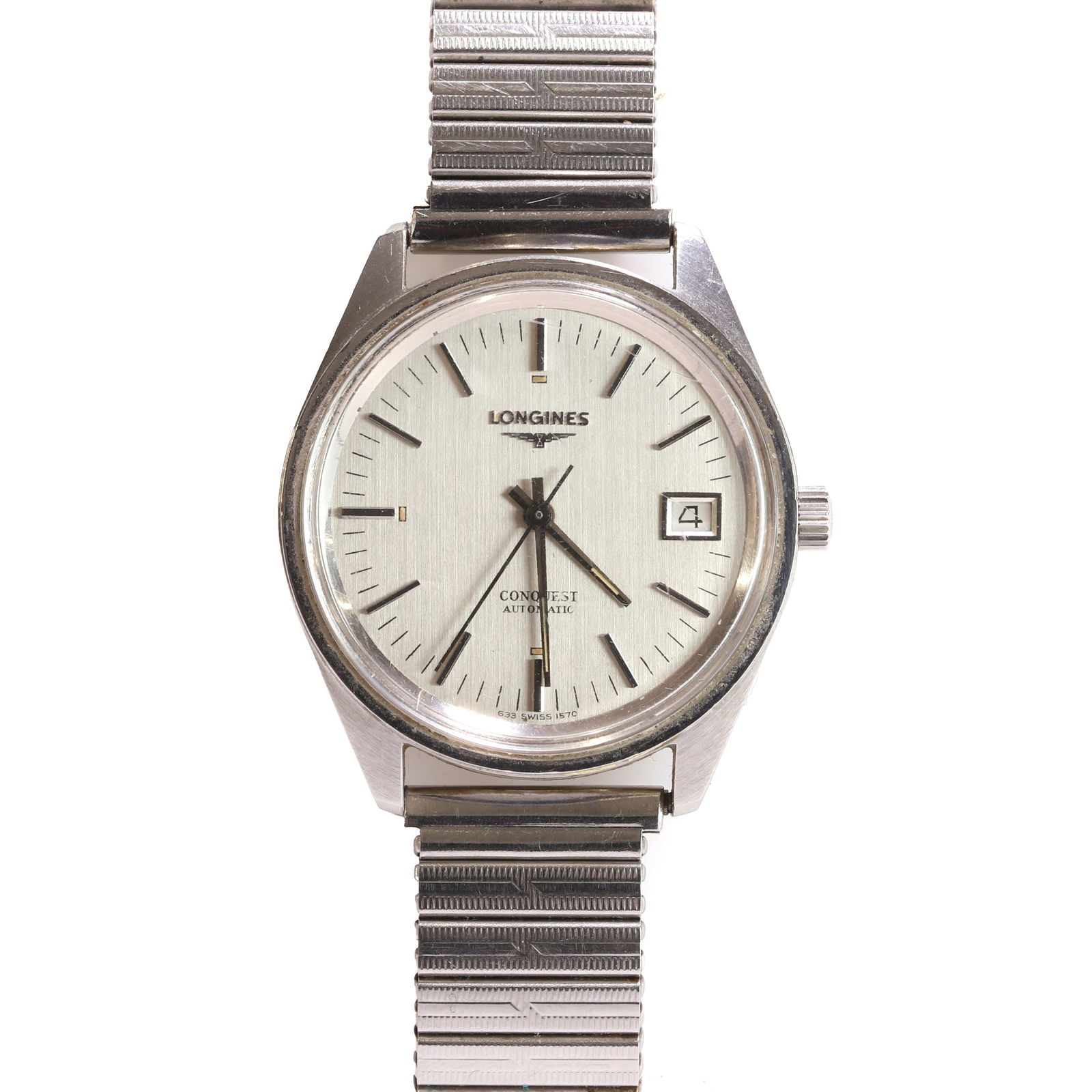 Longines, a stainless steel Conquest automatic bracelet watch, (1 of 2)