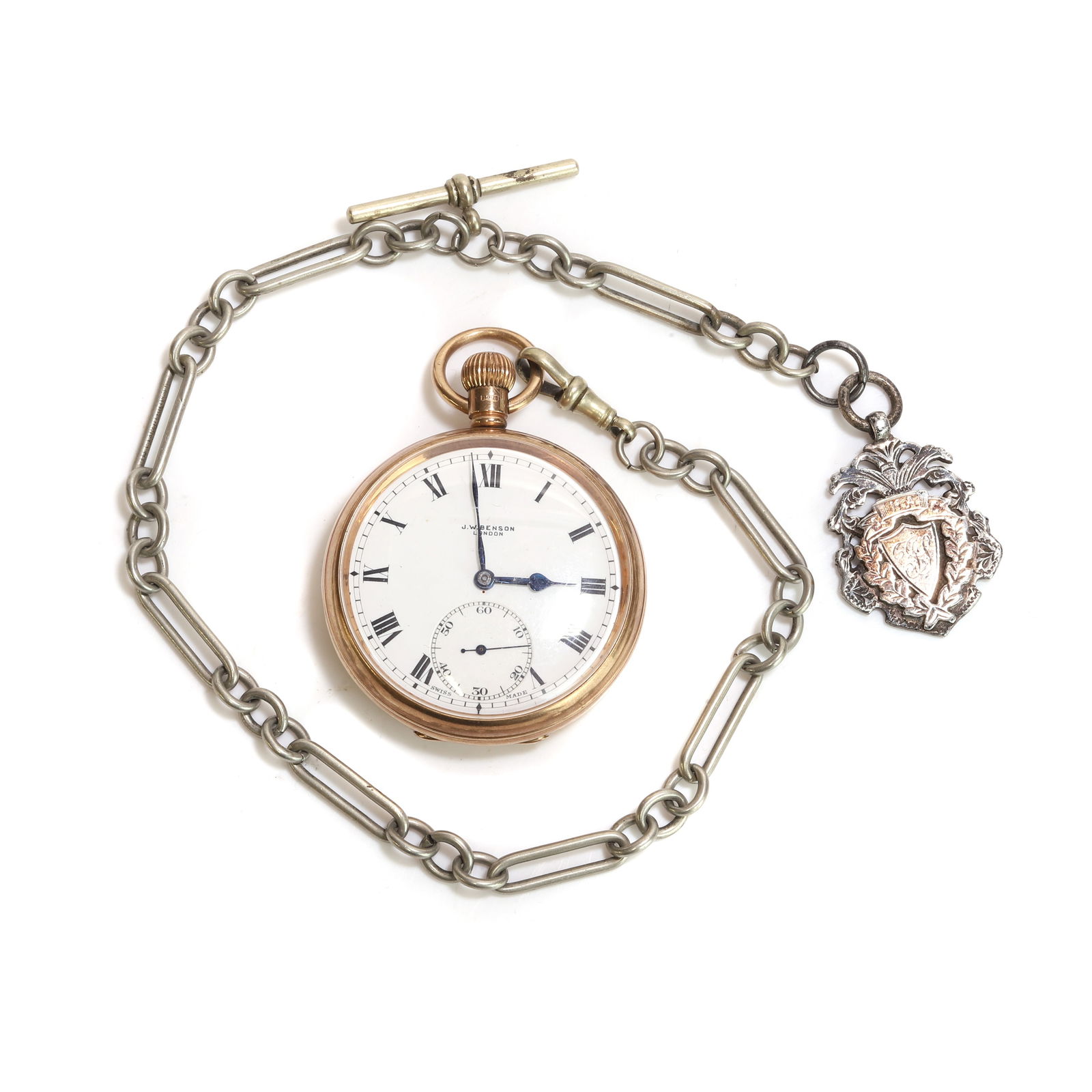 J.W.Benson, a 9ct gold open faced pocket watch, (1 of 2)