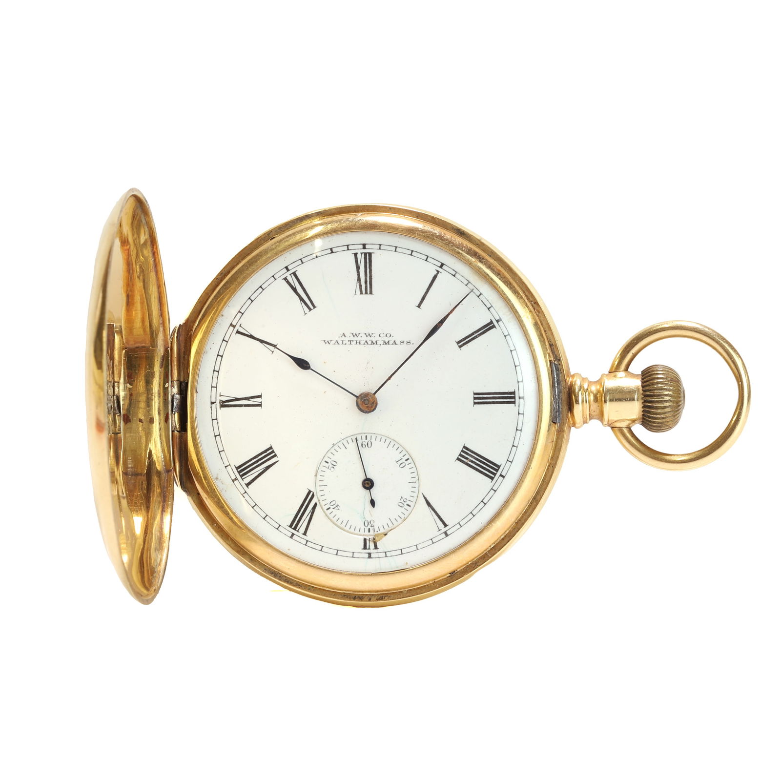 A Waltham full hunter pocket watch, (1 of 2)