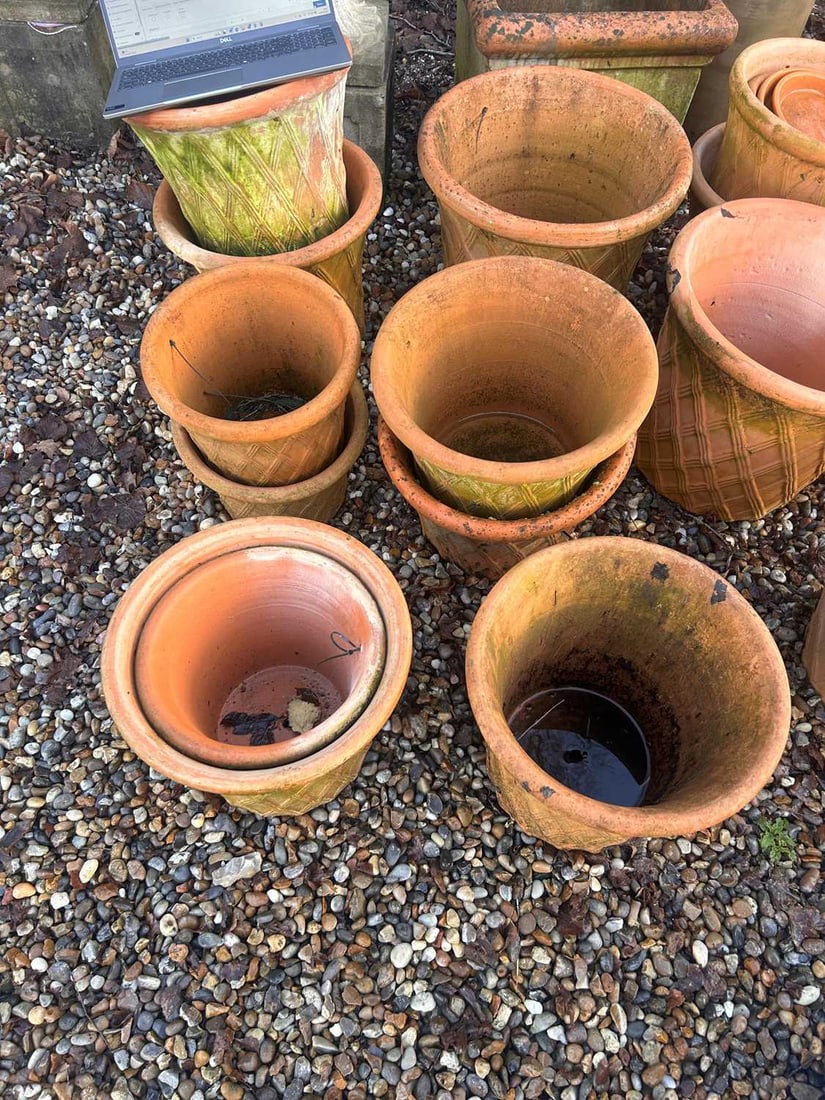 A large collection of terracotta pots, 21st century, - 2