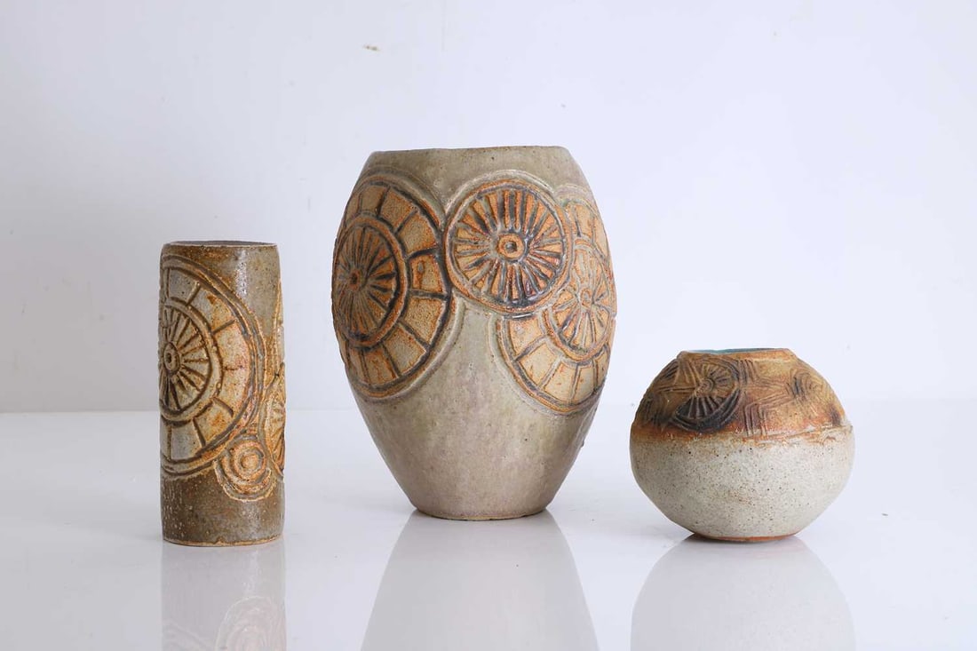 A collection of three Bernard Rooke ceramics, - 2
