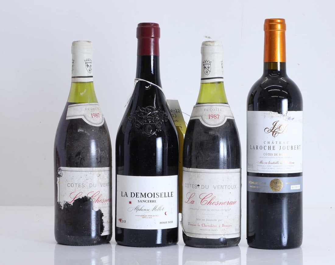 A selection of French red wines, - 2