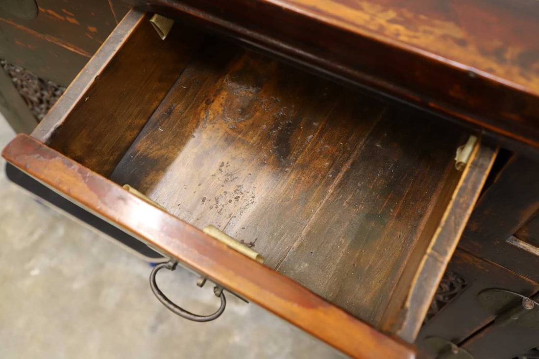 A Chinese hardwood sideboard, 20th century, - 3