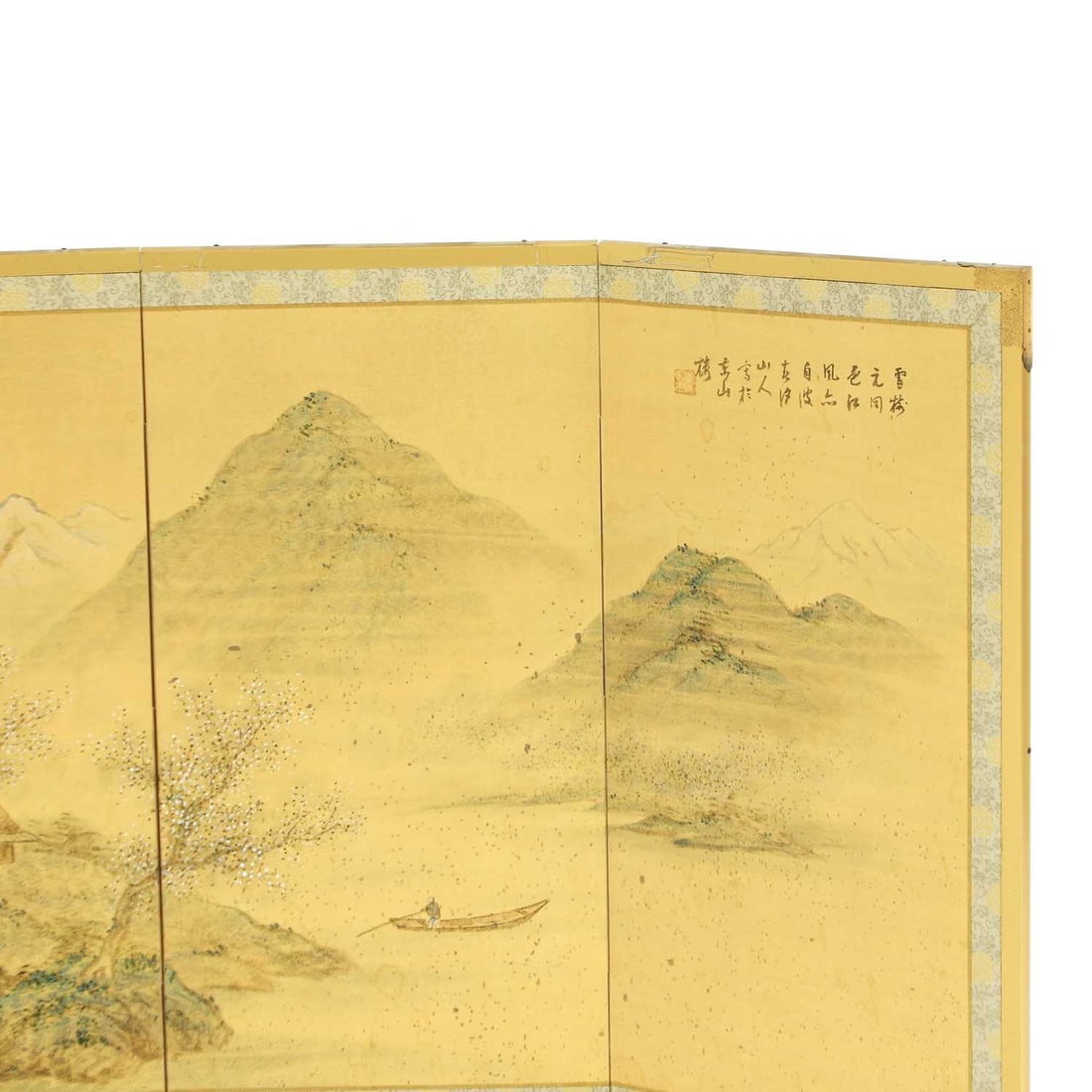 A Japanese four-panel silk screen, 20th century - 2