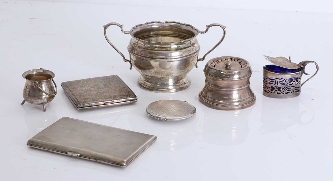 A collection of silver, various marks,