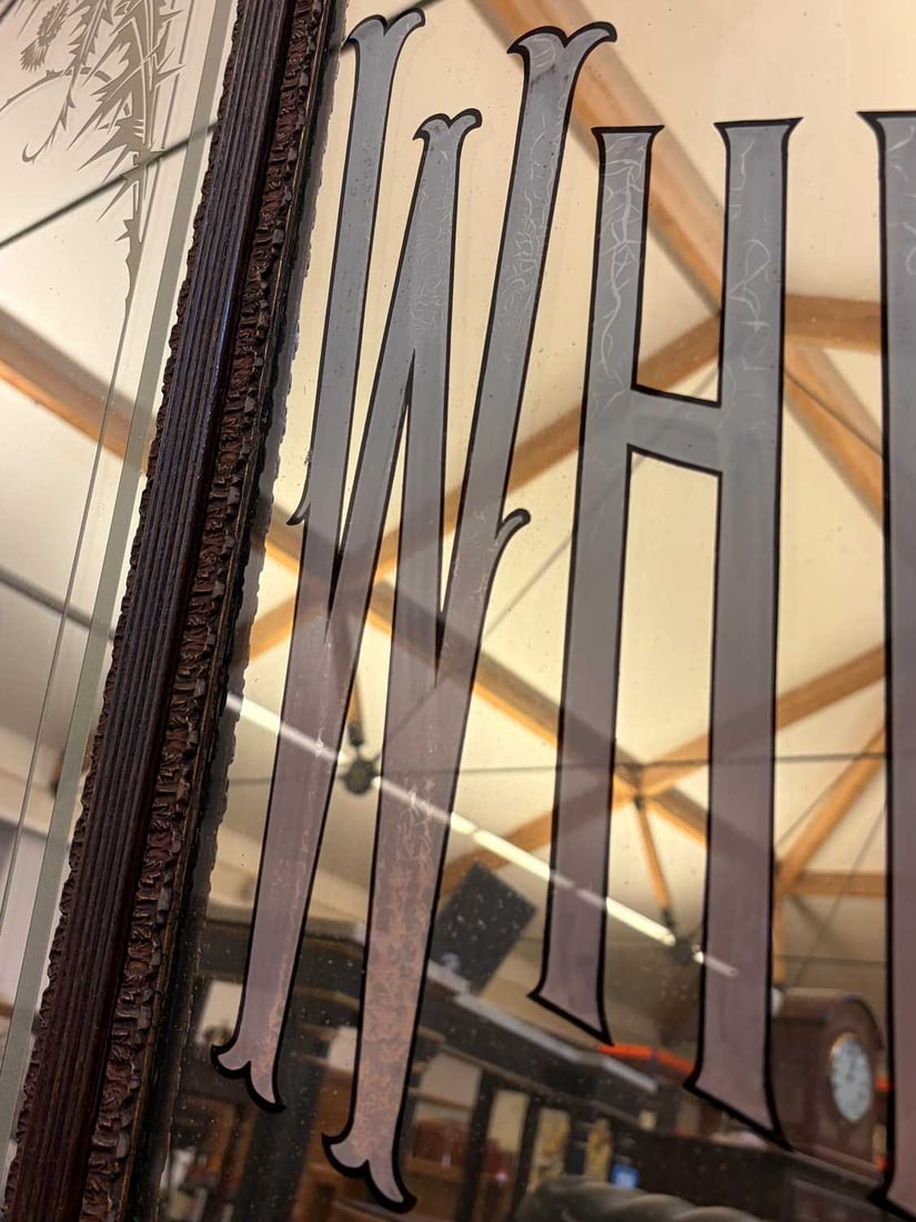 A large tavern John Dewar whisky mirror, Early 20th century, - 7