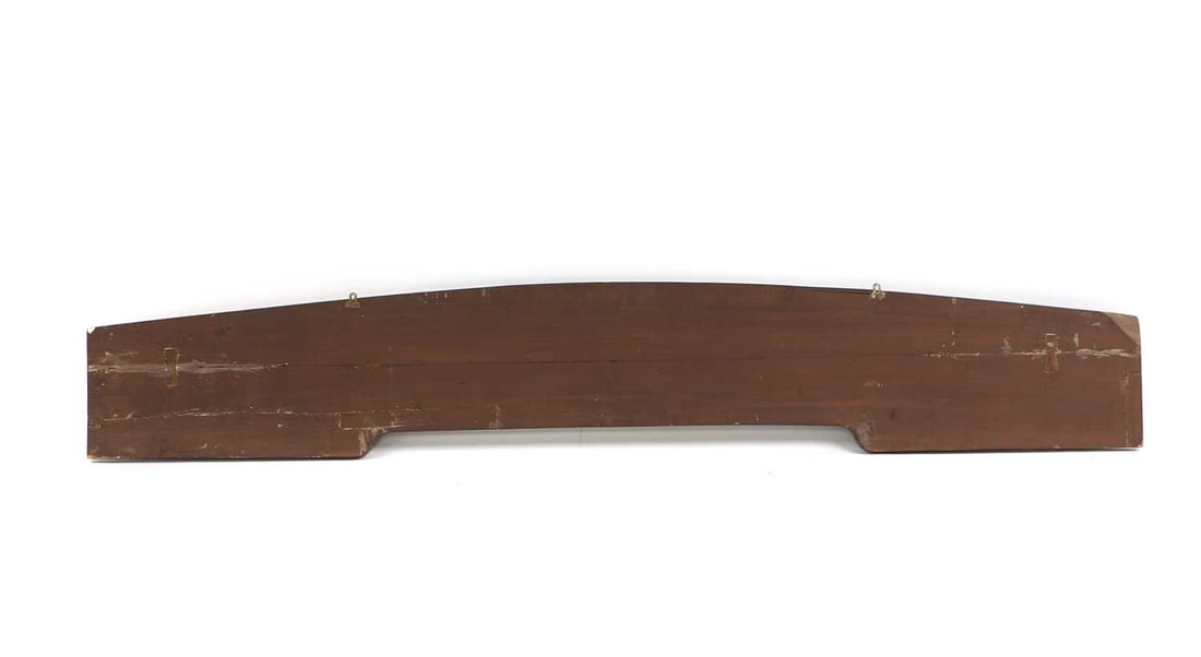 A Chinese carved and painted cornice panel, - 2