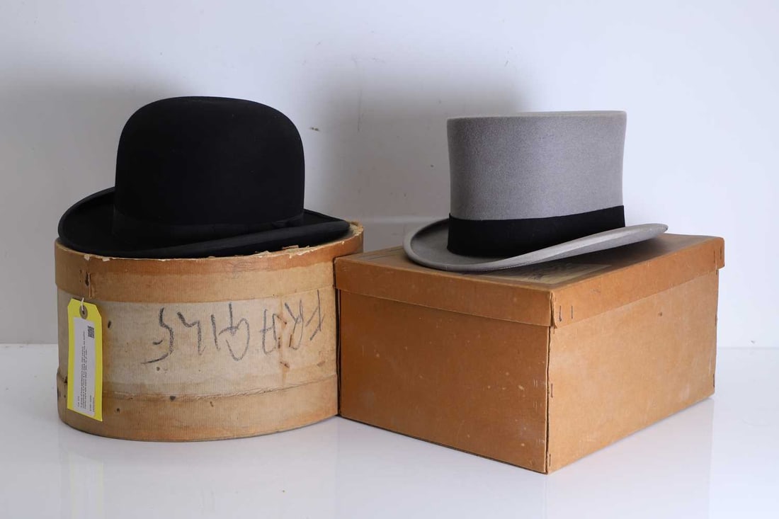 A group of three gentlemen's hats, 20th century