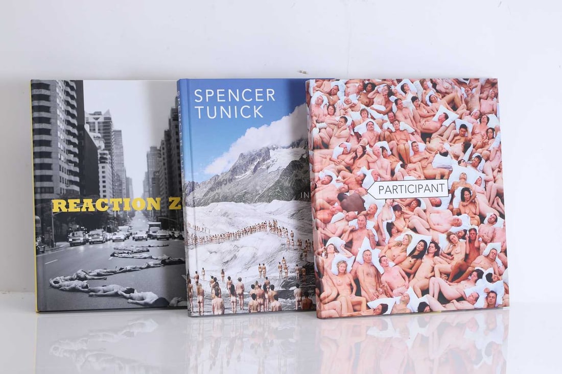 A collection of books relating to Spencer Tunick,: A collection of books relating to Spencer Tunick, To include Participant, European Installations, and Reaction Zone 3