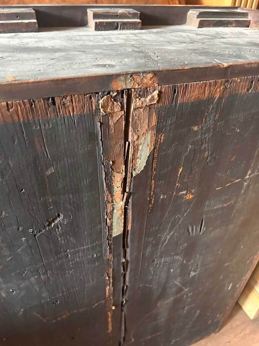 A George I strung walnut and burr walnut bureau cabinet, c.1720 and later - 6