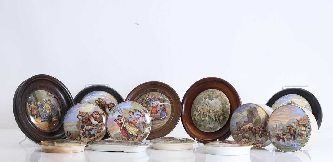 A collection of Prattware pots, 19th century, (1 of 1)