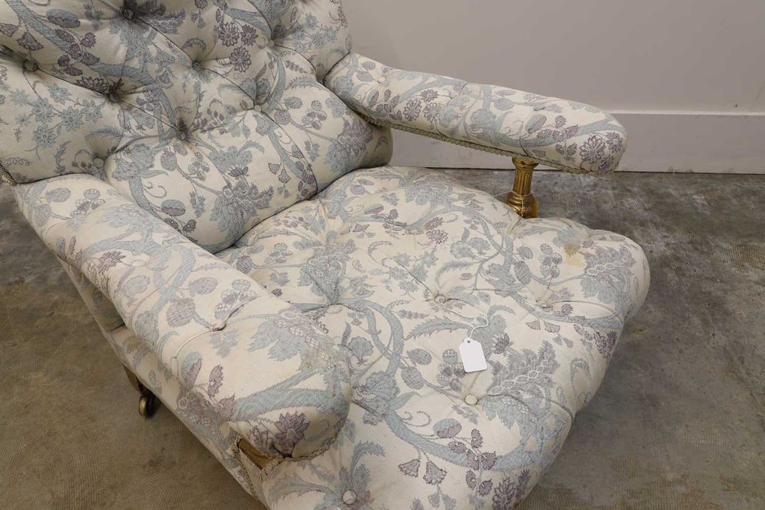 A Victorian open armchair in the manner of Holland & Sons, Late 19th century, - 2